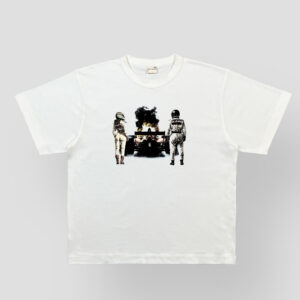 Burning Race Car Motorsport Graphic T-Shirt