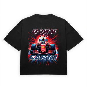 F1 Racing Car Graphic T-Shirt-black