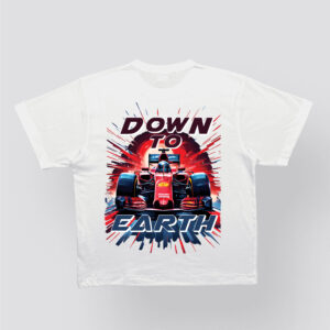 F1 Racing Car Graphic T-Shirt-white