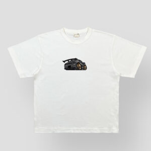 JDM Black Sports Car Graphic T-Shirt-white