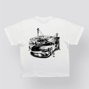 Supercar Street Art Graphic T-Shirt